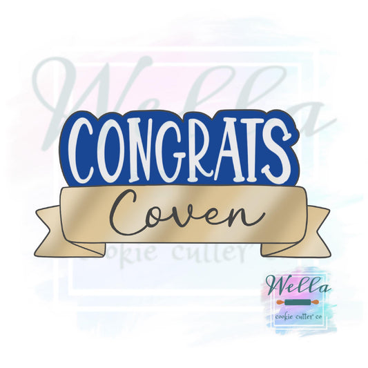 Congrats with Banner Cookie Cutter
