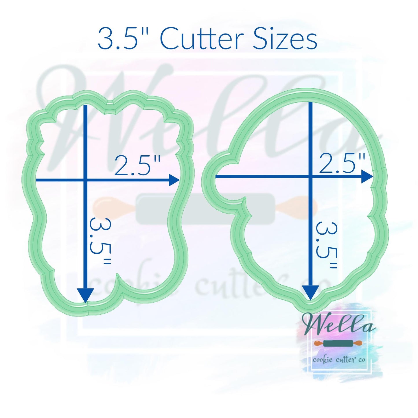Santa and Mrs. Clause Set #3 Cookie Cutters with Optional Stencil Guides, Christmas Cookie Cutters