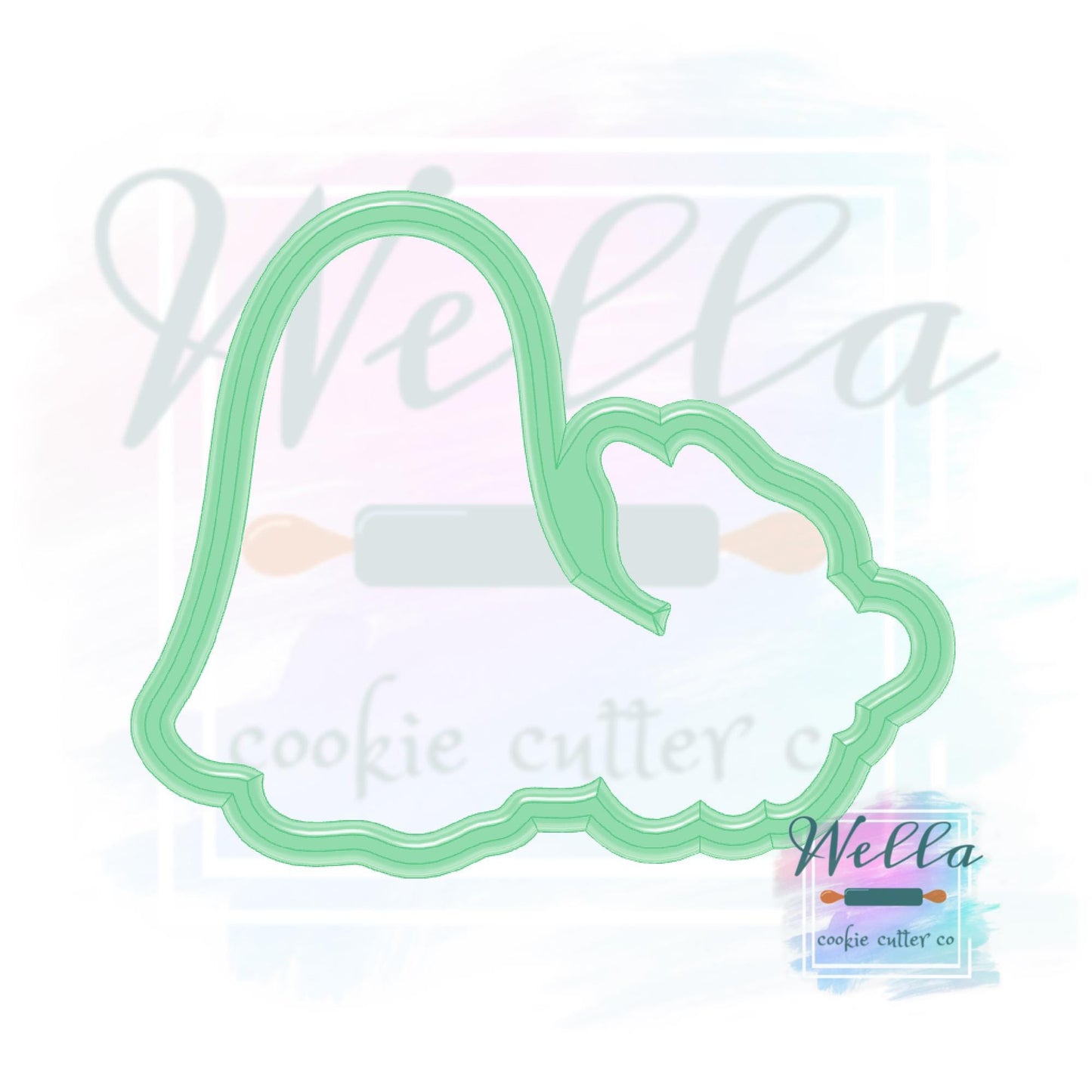 Ghost Walking Ghost Dog #2 Cookie Cutter with Optional Stencil