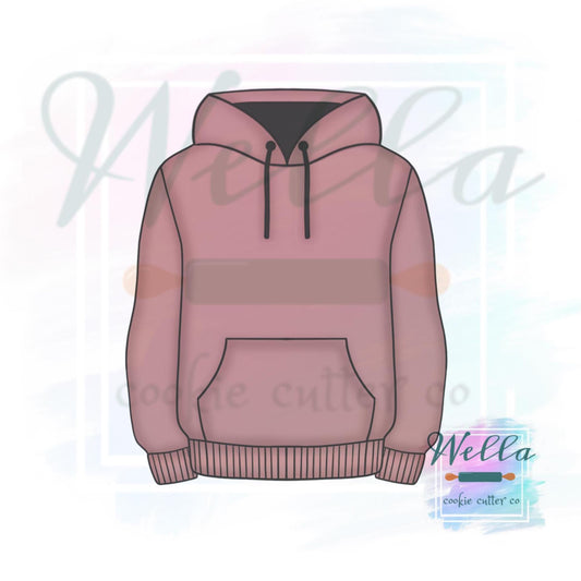 Hoodie Sweatshirt Cookie Cutter with Optional Stencil