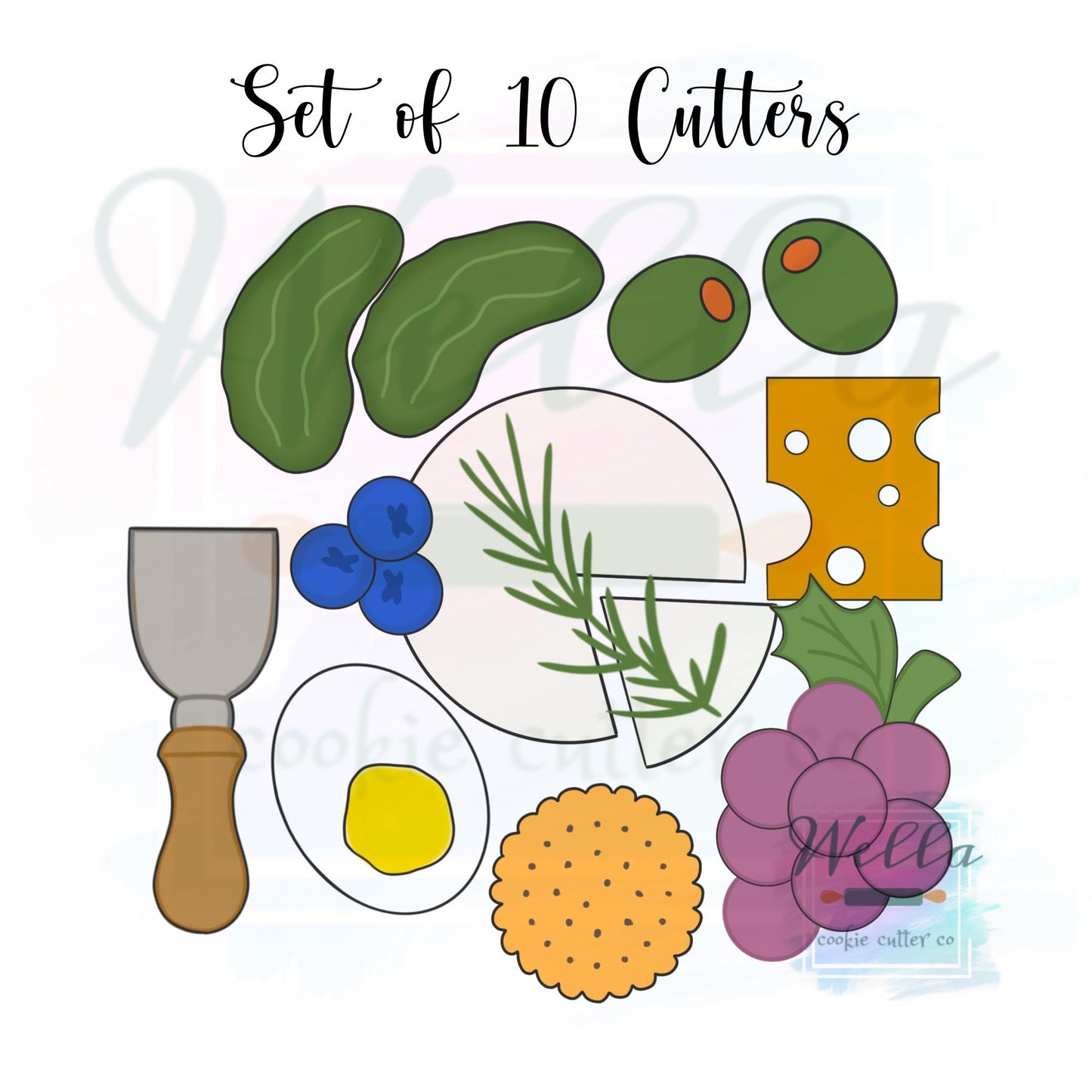 Charcuterie Set of 10 Cookie Cutters