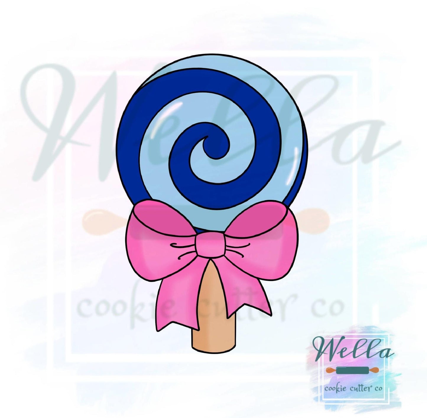 Lollipop with Bow Cookie Cutter