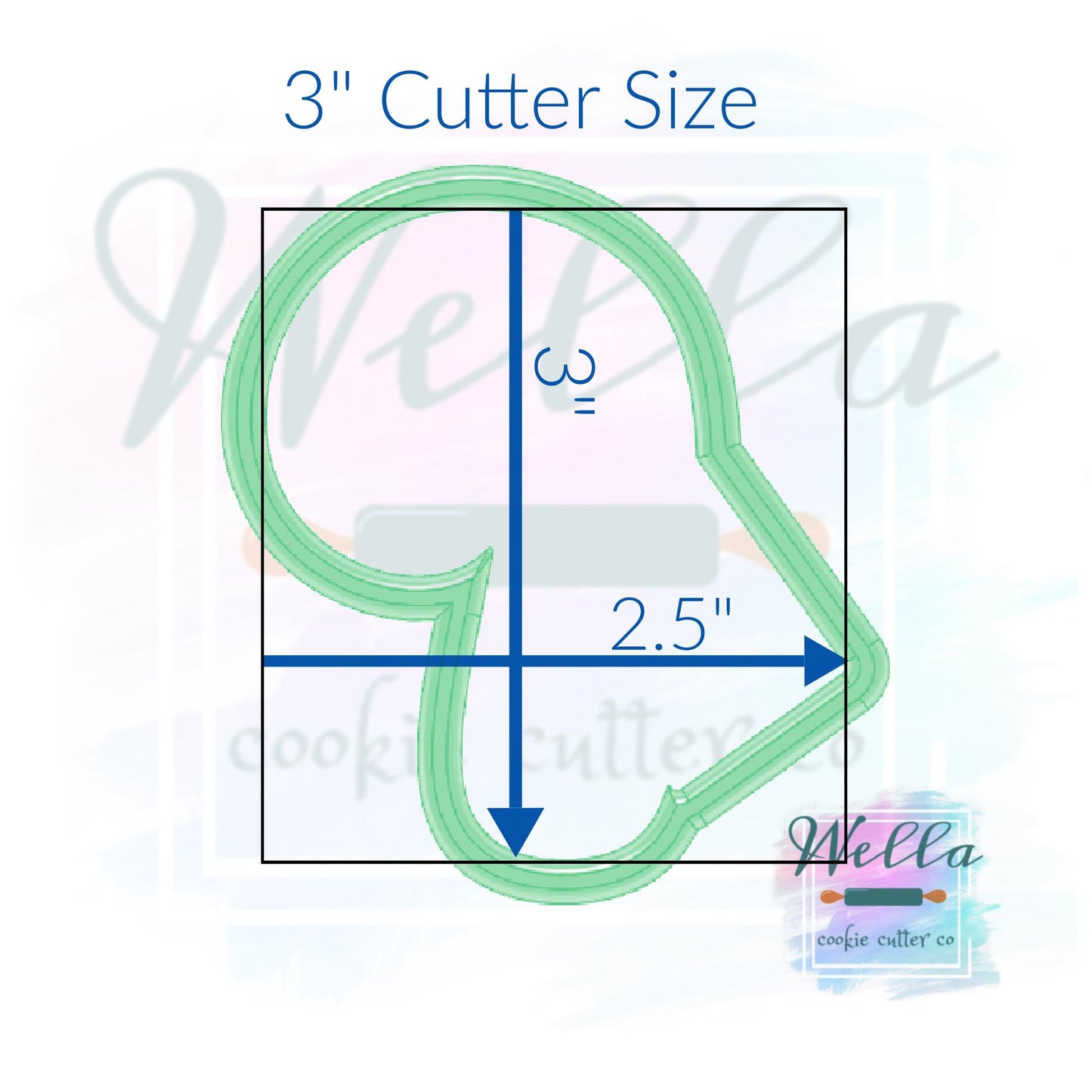 Candy Cane with Tag Cookie Cutter