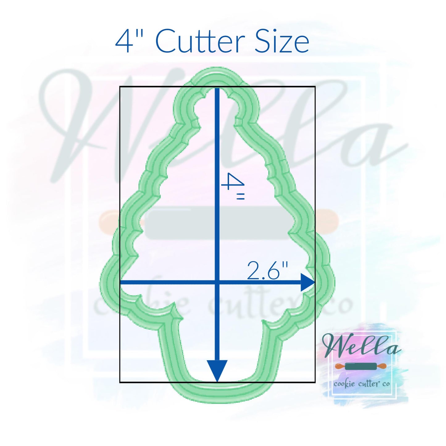 Christmas Tree in Pot Cookie Cutter