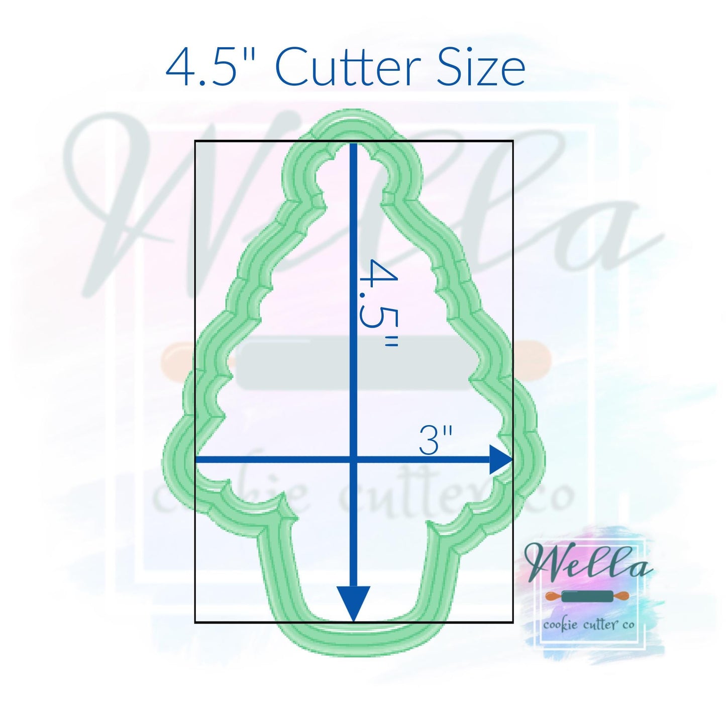 Christmas Tree in Pot Cookie Cutter
