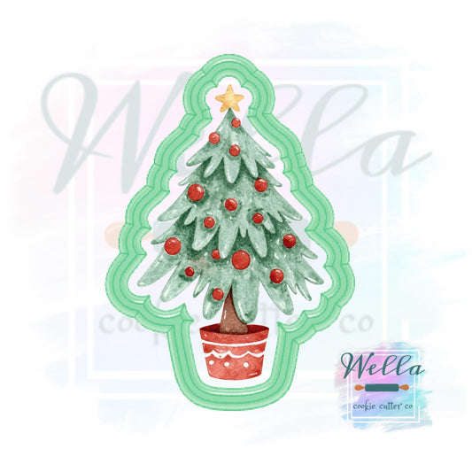 Christmas Tree in Pot Cookie Cutter