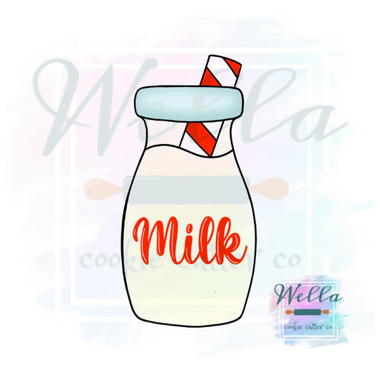 Milk Bottle with Straw Cookie Cutter