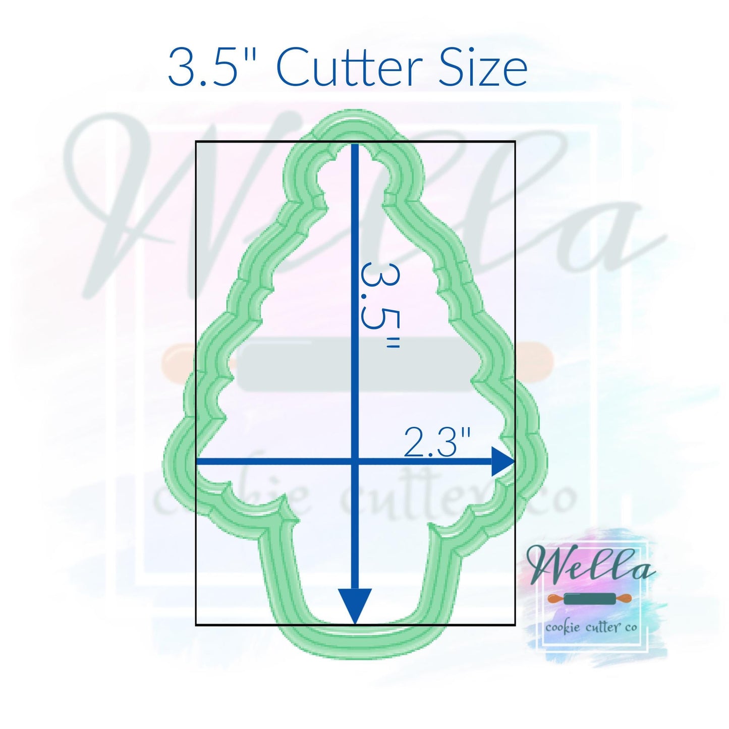 Christmas Tree in Pot Cookie Cutter
