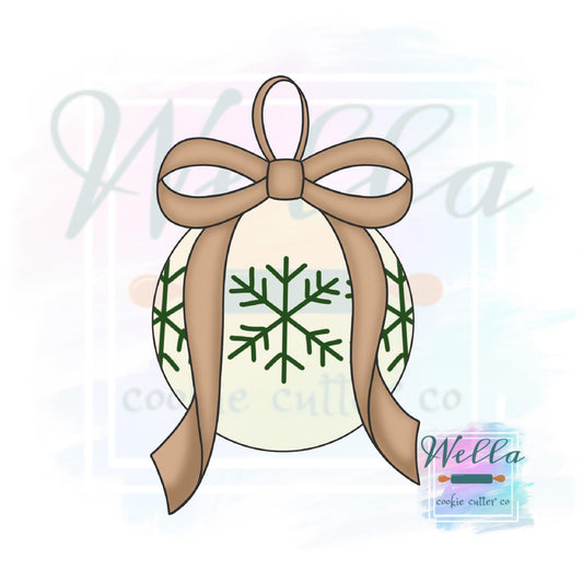 Ornament with Long Bow Cookie Cutter