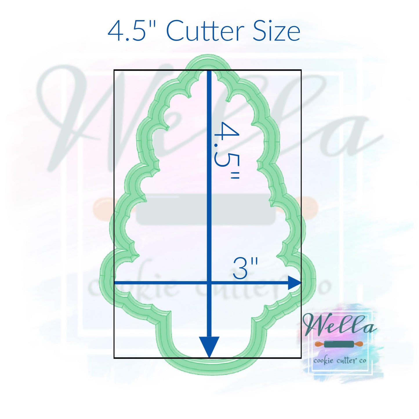 Pine Tree in Basket Cookie Cutter