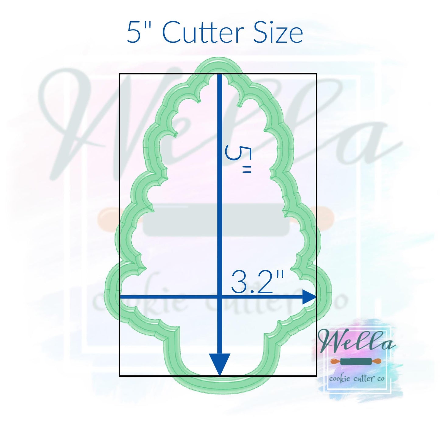 Pine Tree in Basket Cookie Cutter