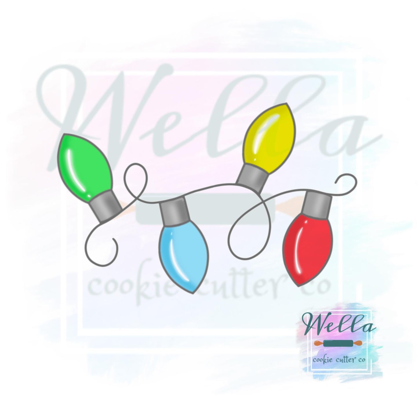 String of Christmas Lights Cookie Cutter