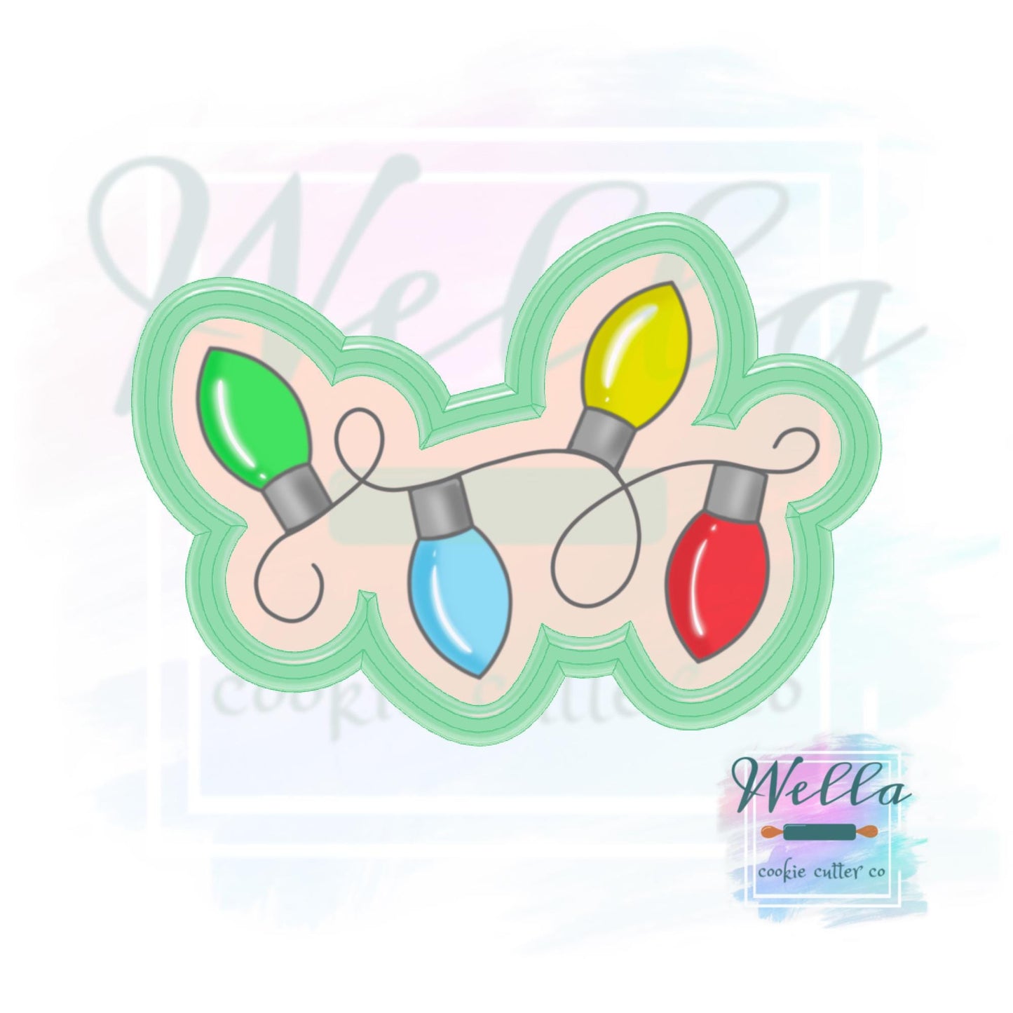 String of Christmas Lights Cookie Cutter