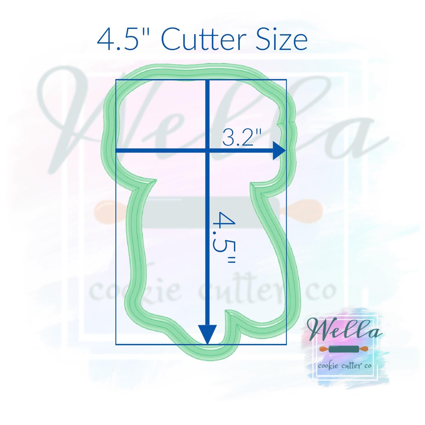 Scarf Cookie Cutter with Optional Stencil Guide