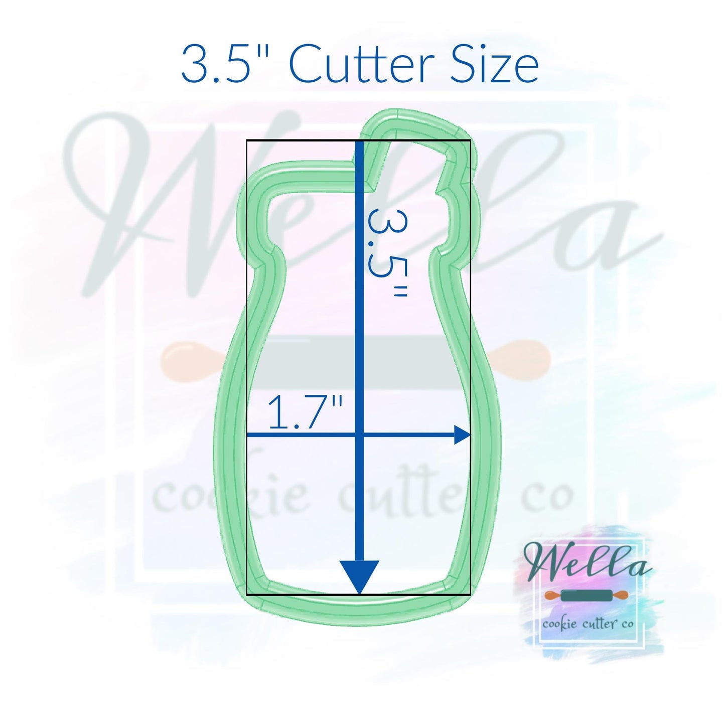 Milk Bottle with Straw Cookie Cutter