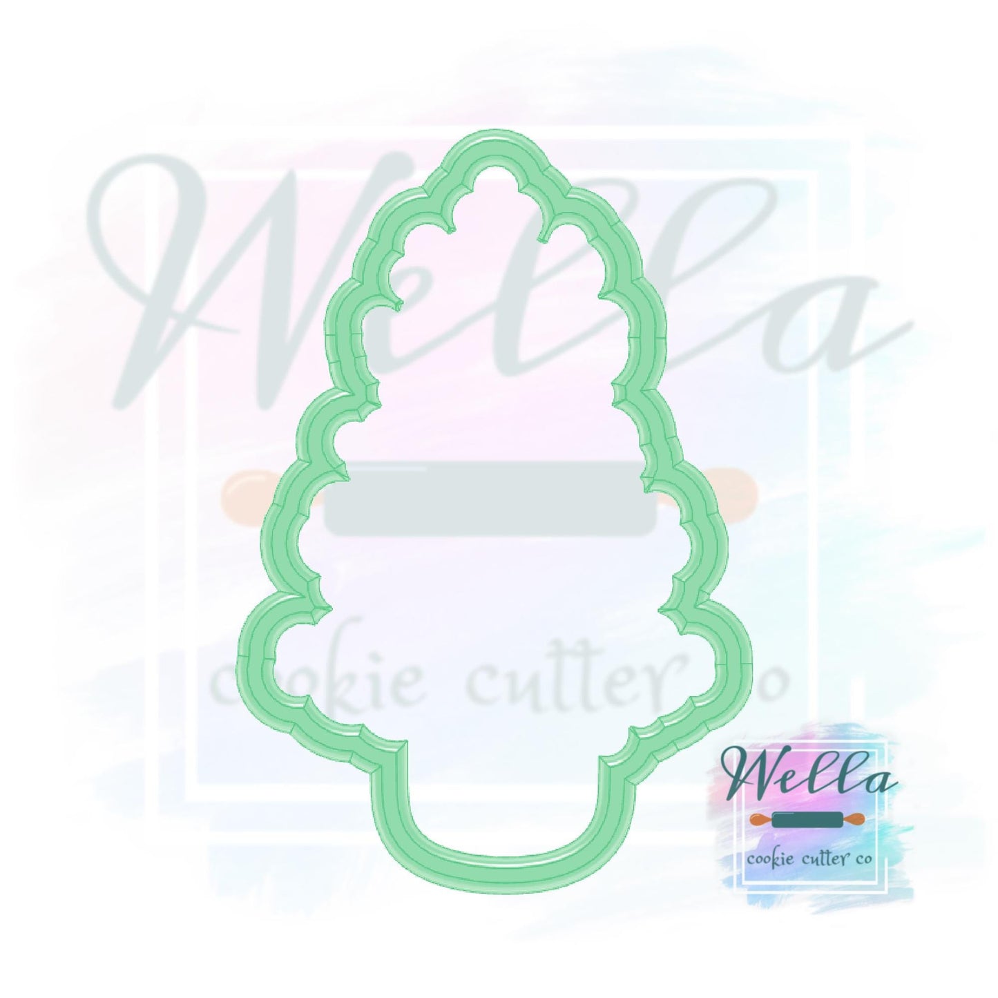Pine Tree in Basket Cookie Cutter