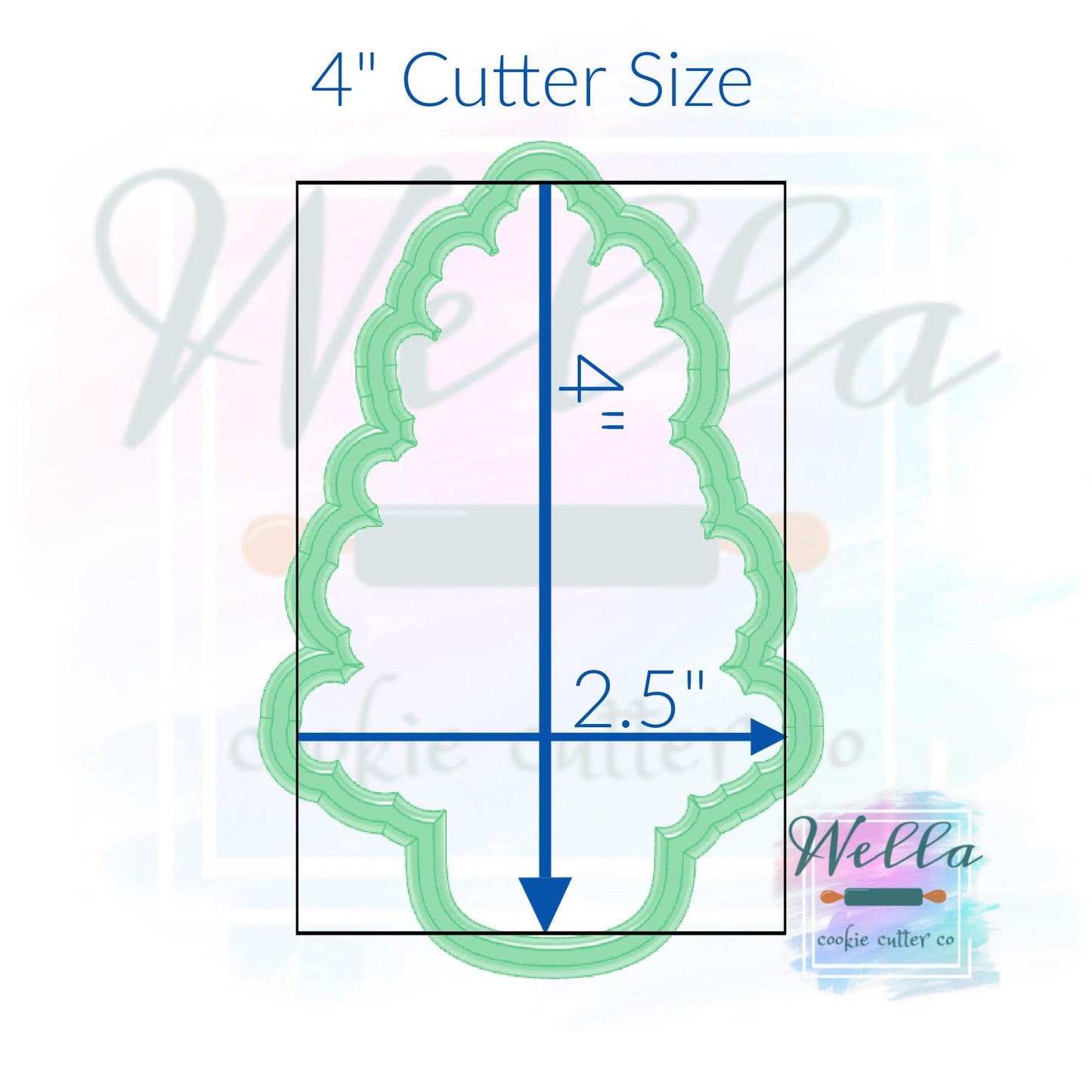 Pine Tree in Basket Cookie Cutter
