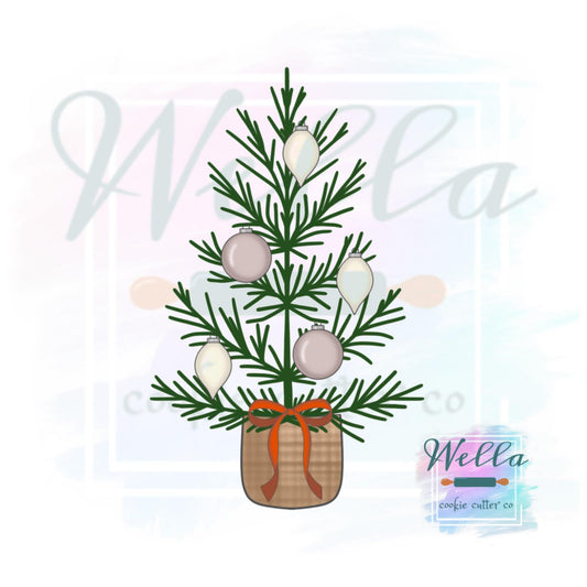 Pine Tree in Basket Cookie Cutter