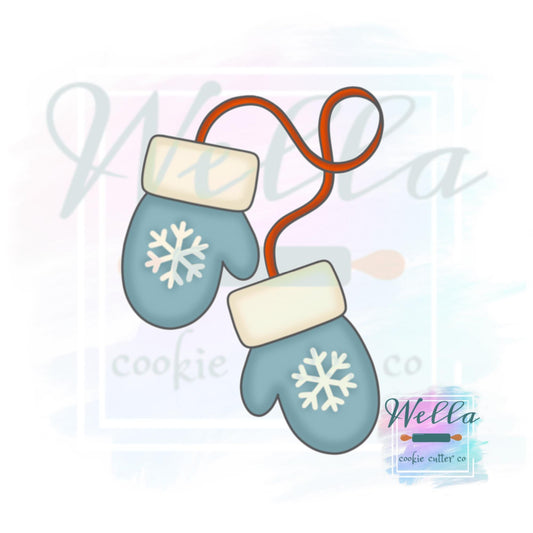 Mittens Tied Together Cookie Cutter