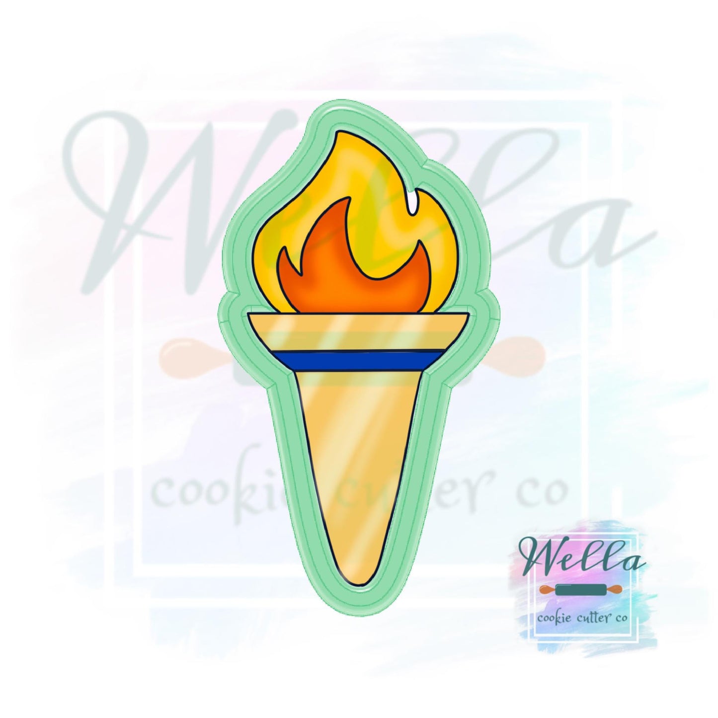 Gold Torch Cookie Cutter