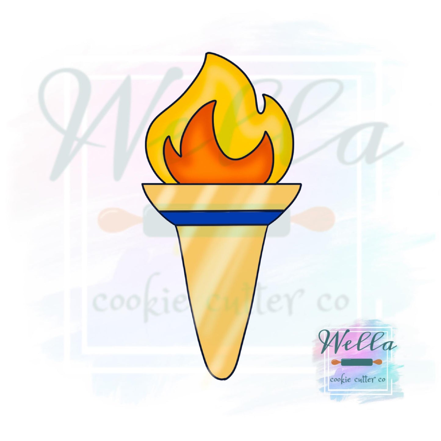 Gold Torch Cookie Cutter