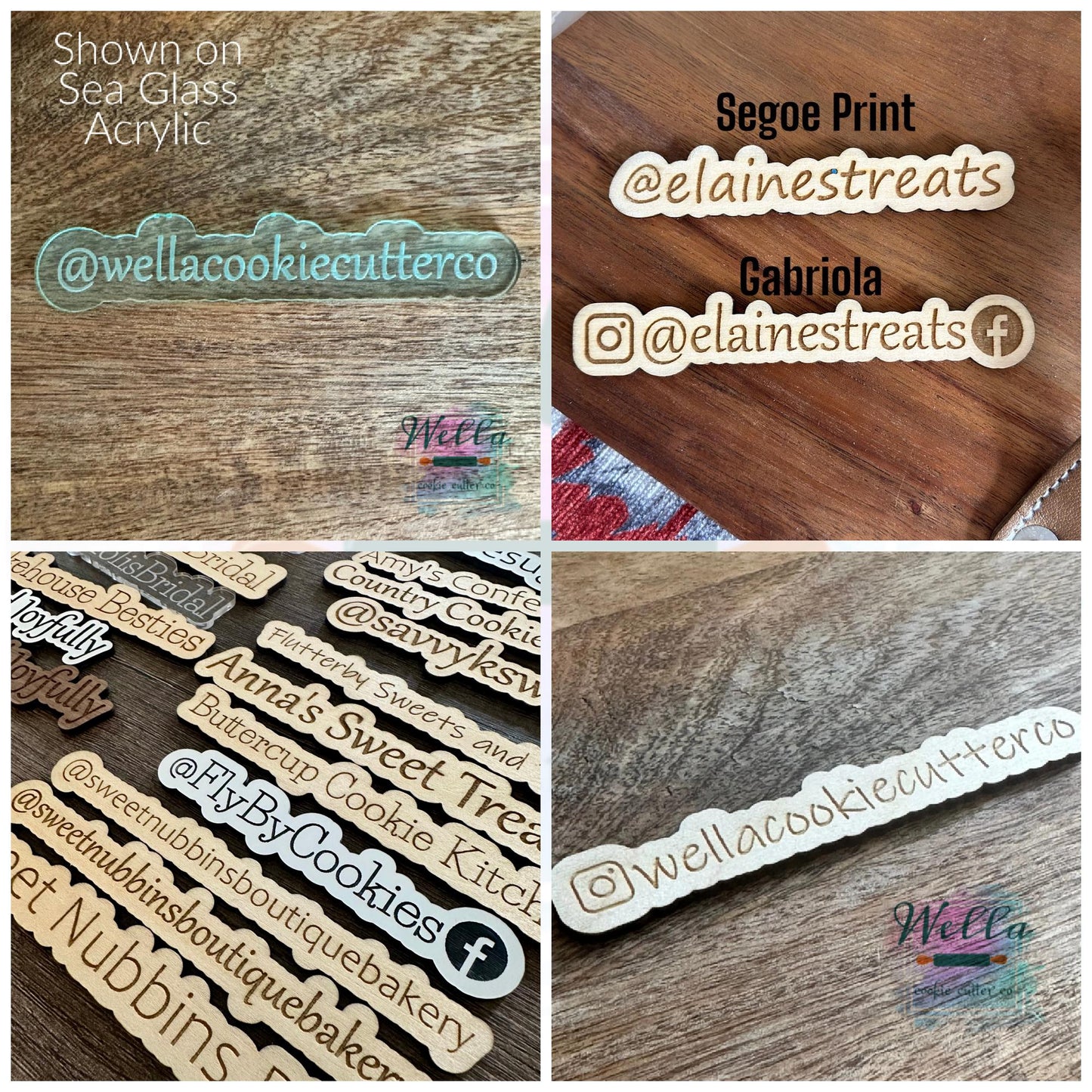 Business Logo on Wood or Acrylic, Watermark Business Tag