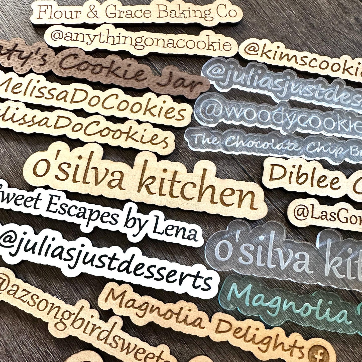 Business Logo on Wood or Acrylic, Watermark Business Tag