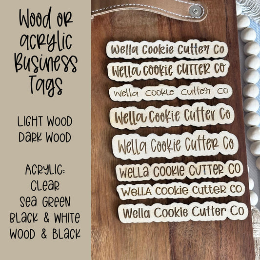 Business Logo on Wood or Acrylic, Watermark Business Tag