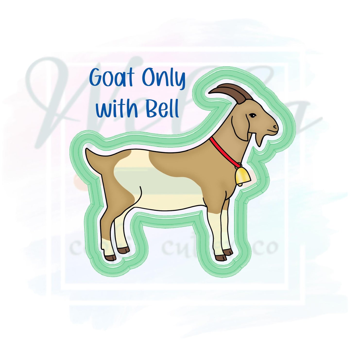 You're the GOAT Set Cookie Cutters with Optional Stencil, Goat with or without Bell