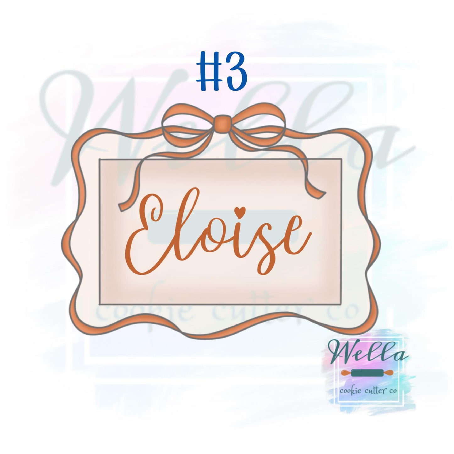 Ribbon Plaque Set Cookie Cutters - Set of 3