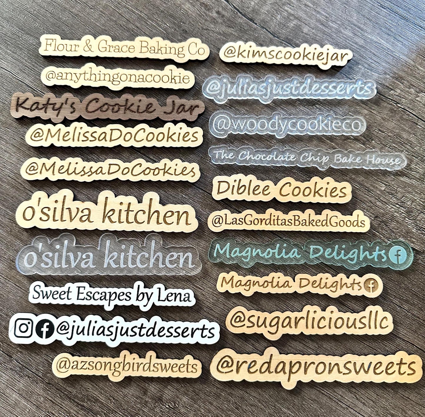 Business Logo on Wood or Acrylic, Watermark Business Tag