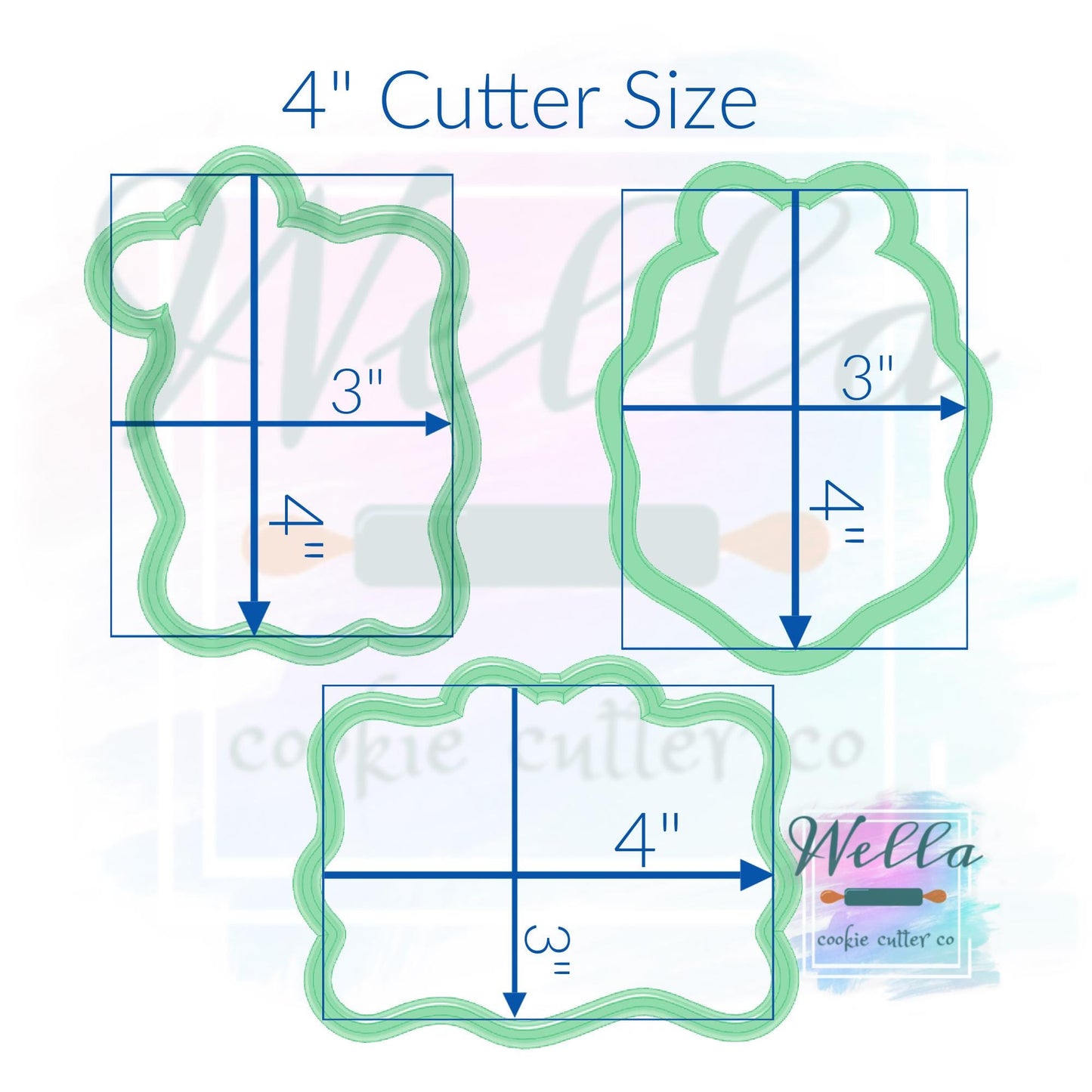 Ribbon Plaque Set Cookie Cutters - Set of 3