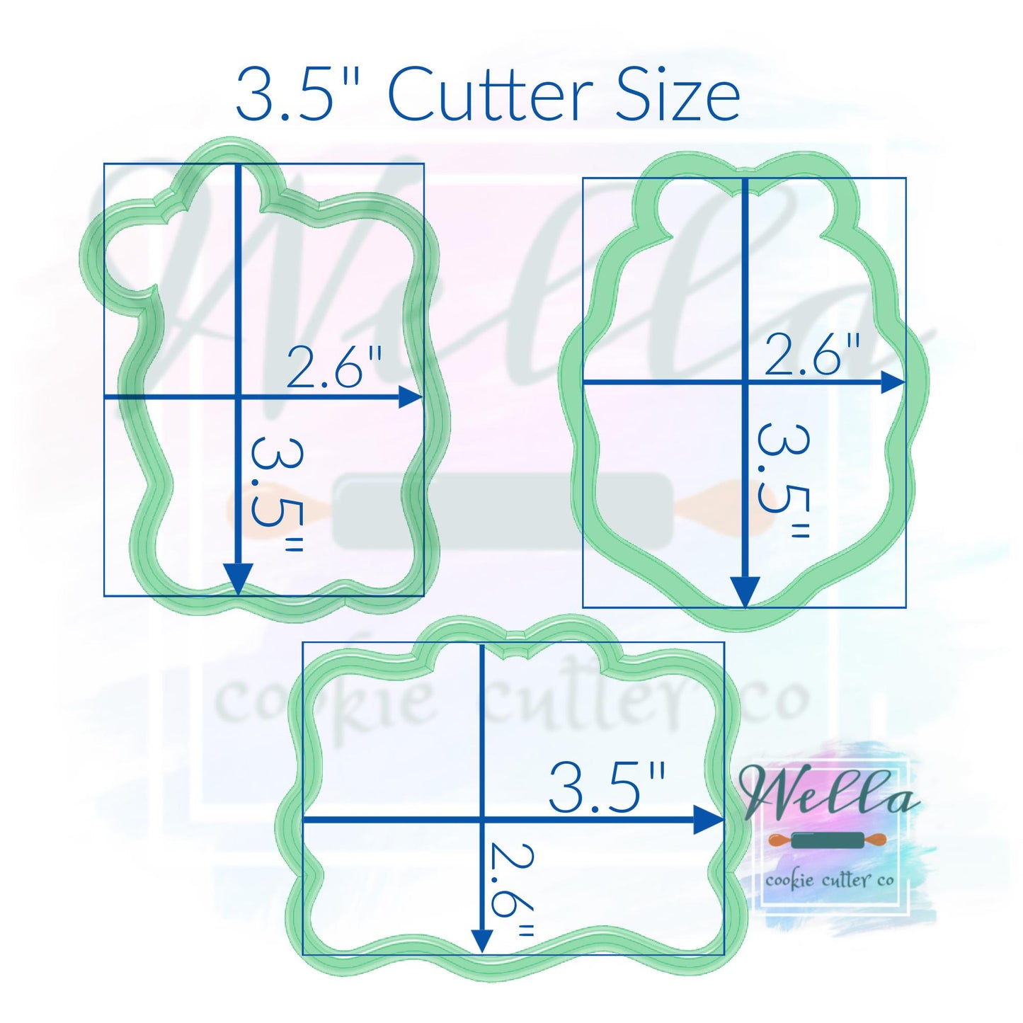 Ribbon Plaque Set Cookie Cutters - Set of 3
