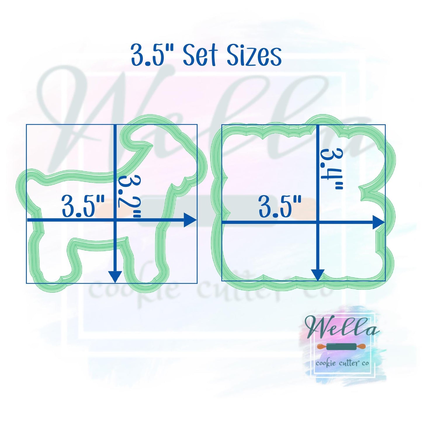 You're the GOAT Set Cookie Cutters with Optional Stencil, Goat with or without Bell
