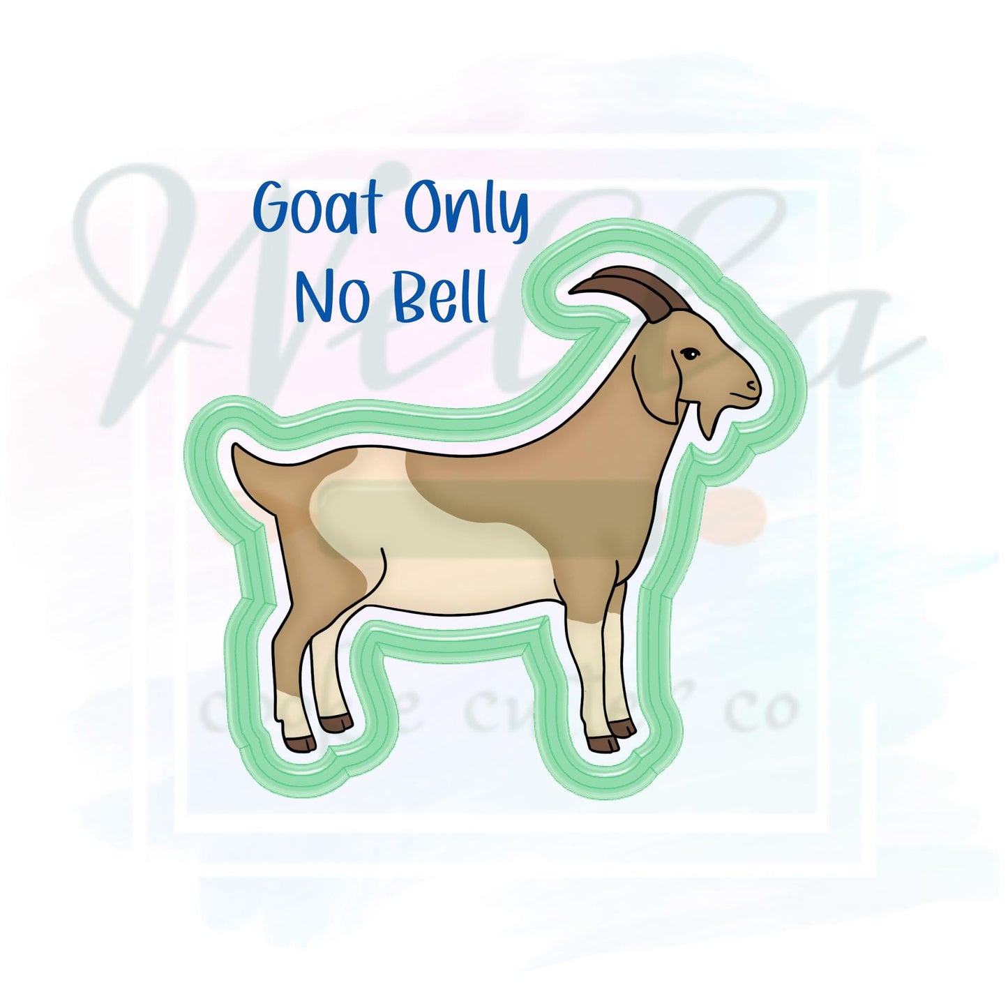 You're the GOAT Set Cookie Cutters with Optional Stencil, Goat with or without Bell