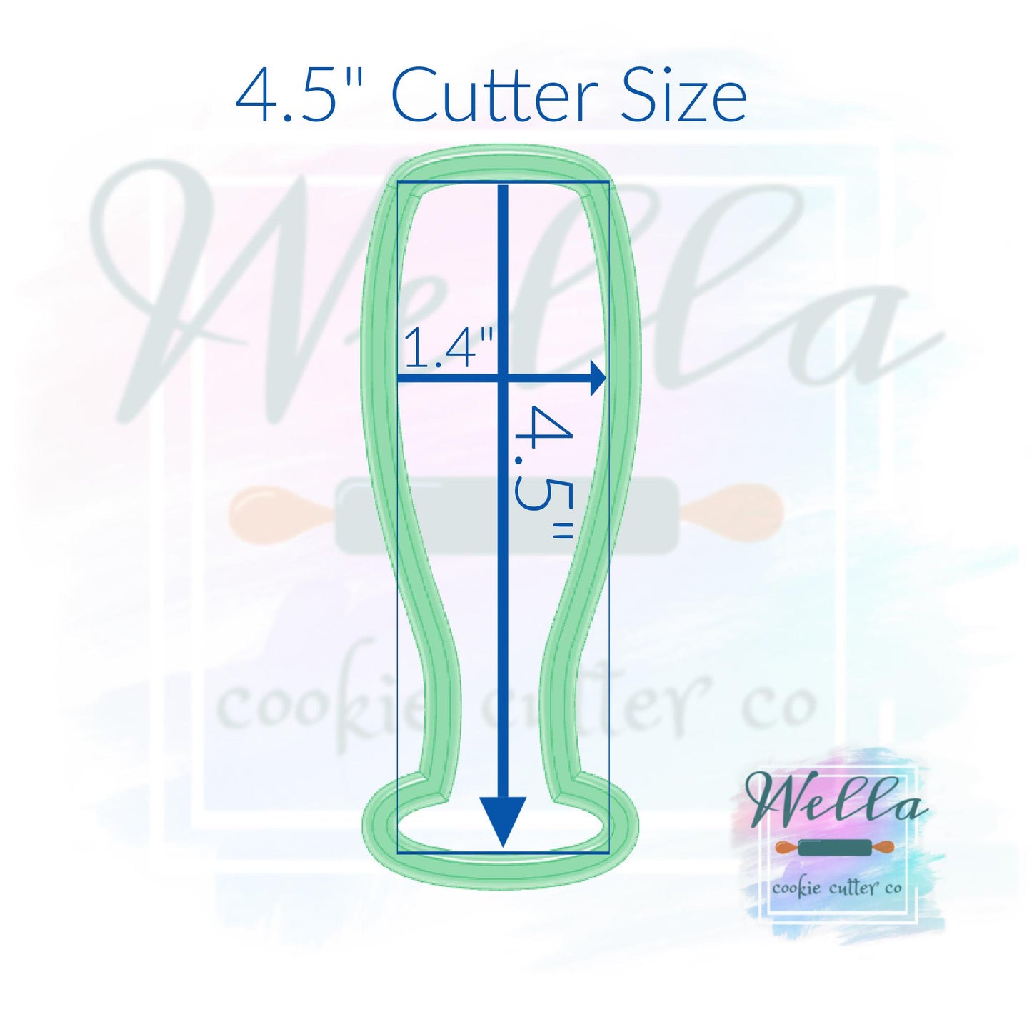Champagne Glass Skinny Cookie Cutter