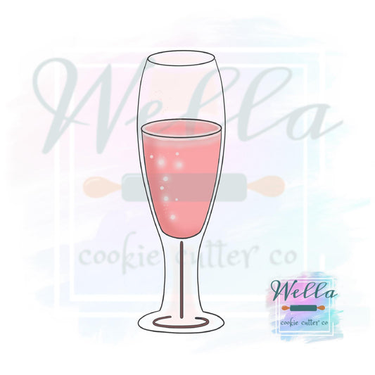 Champagne Glass Skinny Cookie Cutter
