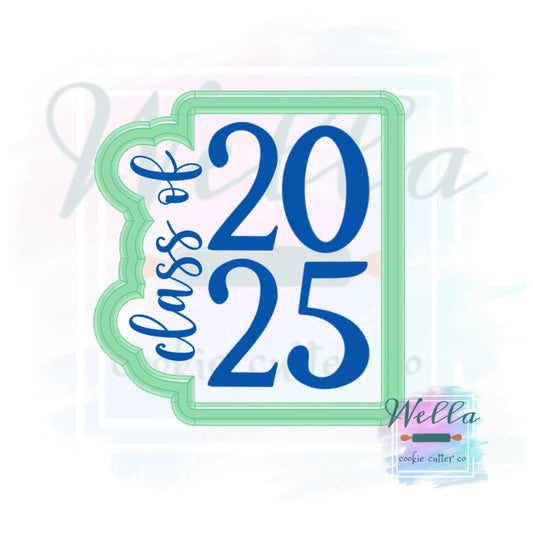Graduation Class of 2025 #2 Cookie Cutter with Optional Stencil