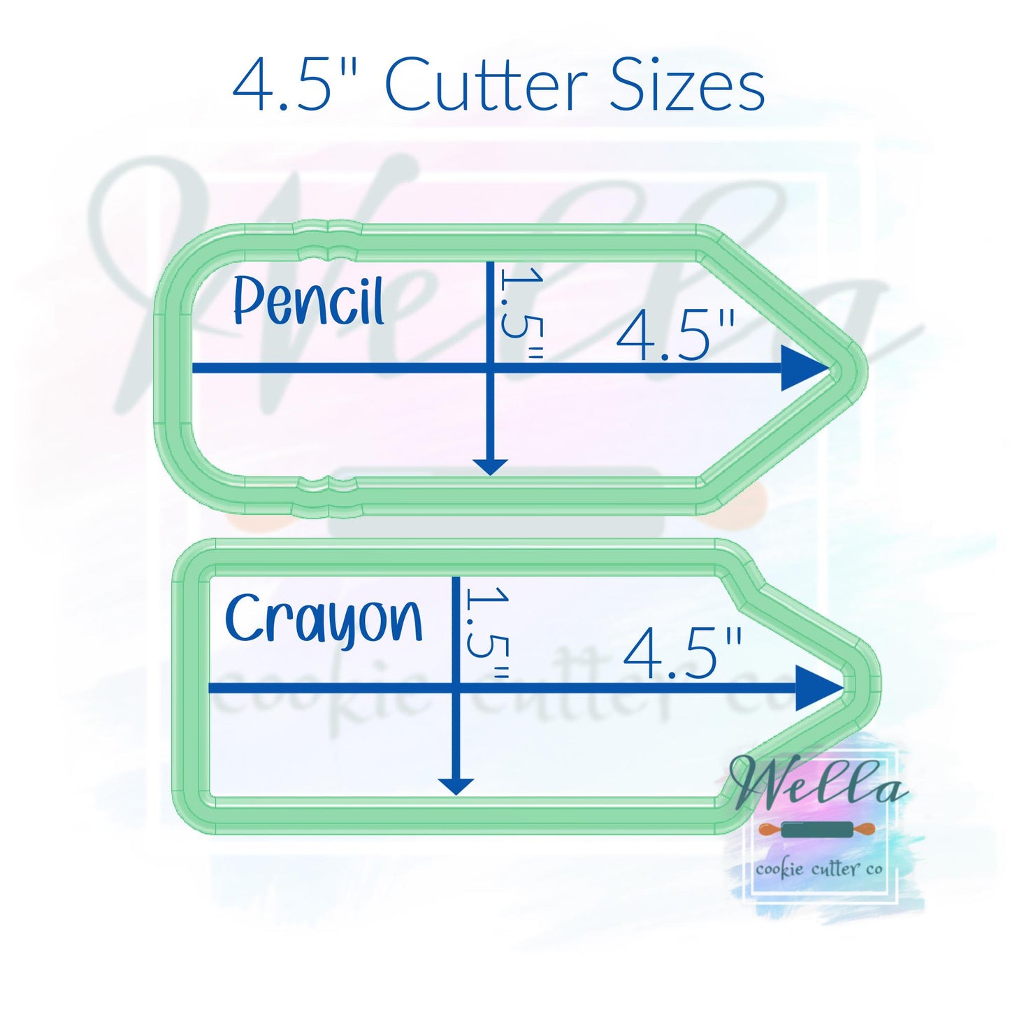 Pencil and Crayon Set Cookie Cutters