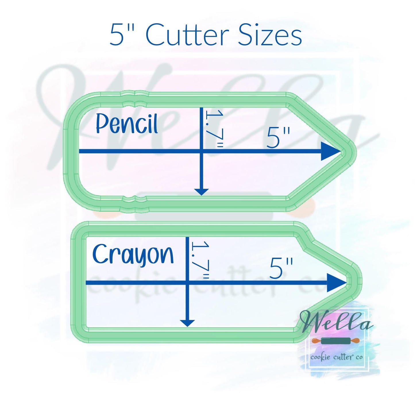 Pencil and Crayon Set Cookie Cutters