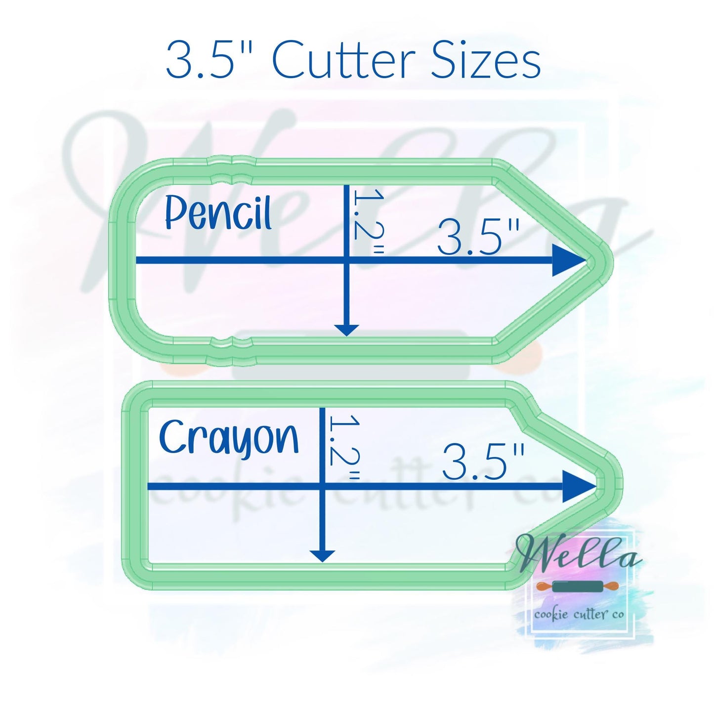 Pencil and Crayon Set Cookie Cutters