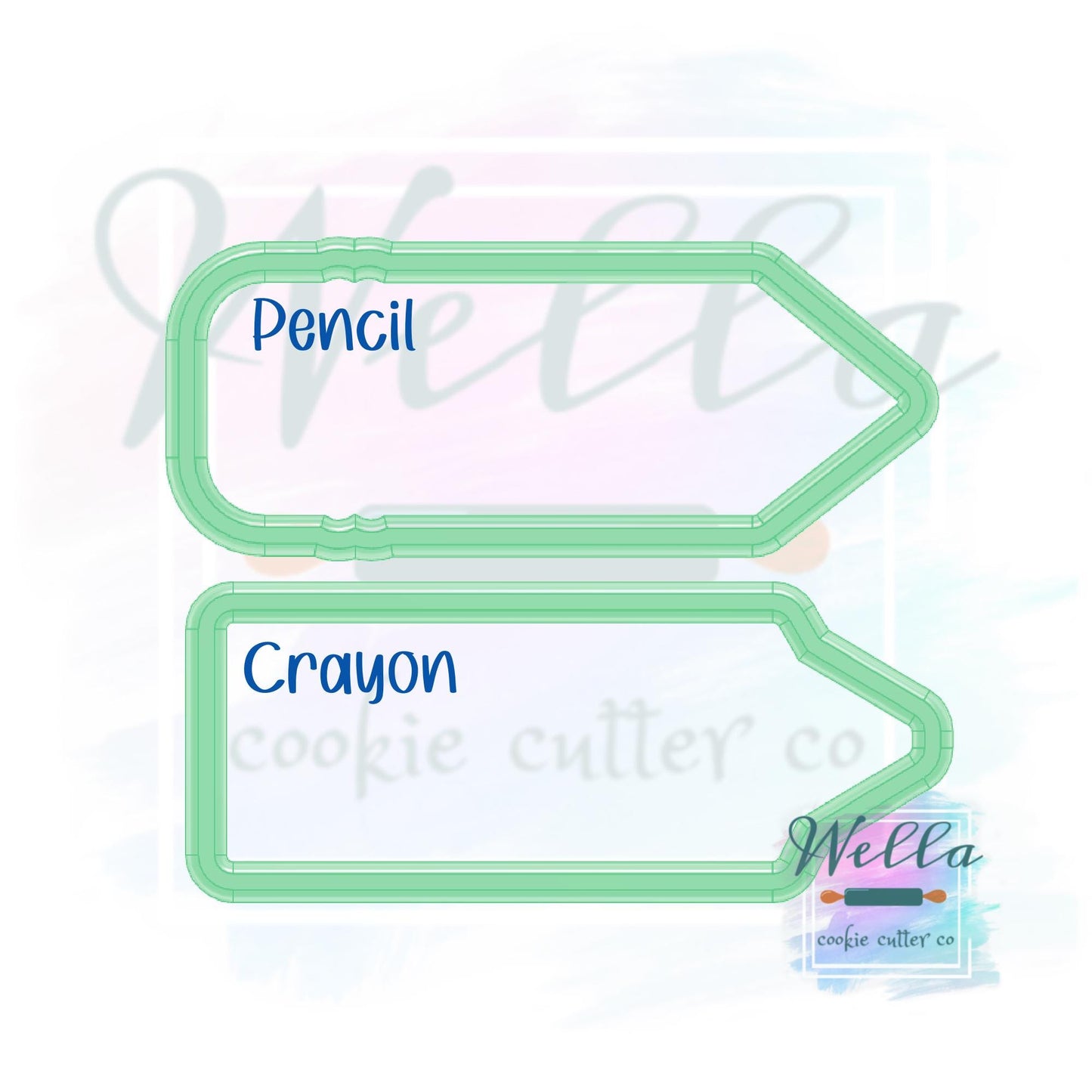 Pencil and Crayon Set Cookie Cutters