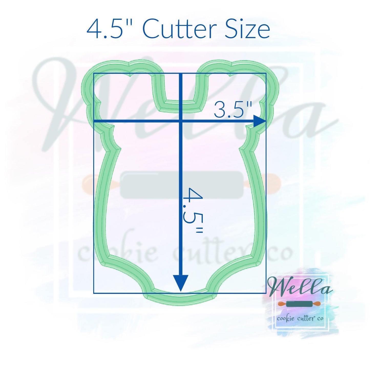 Baby Romper with Ruffled Sleeves Cookie Cutter