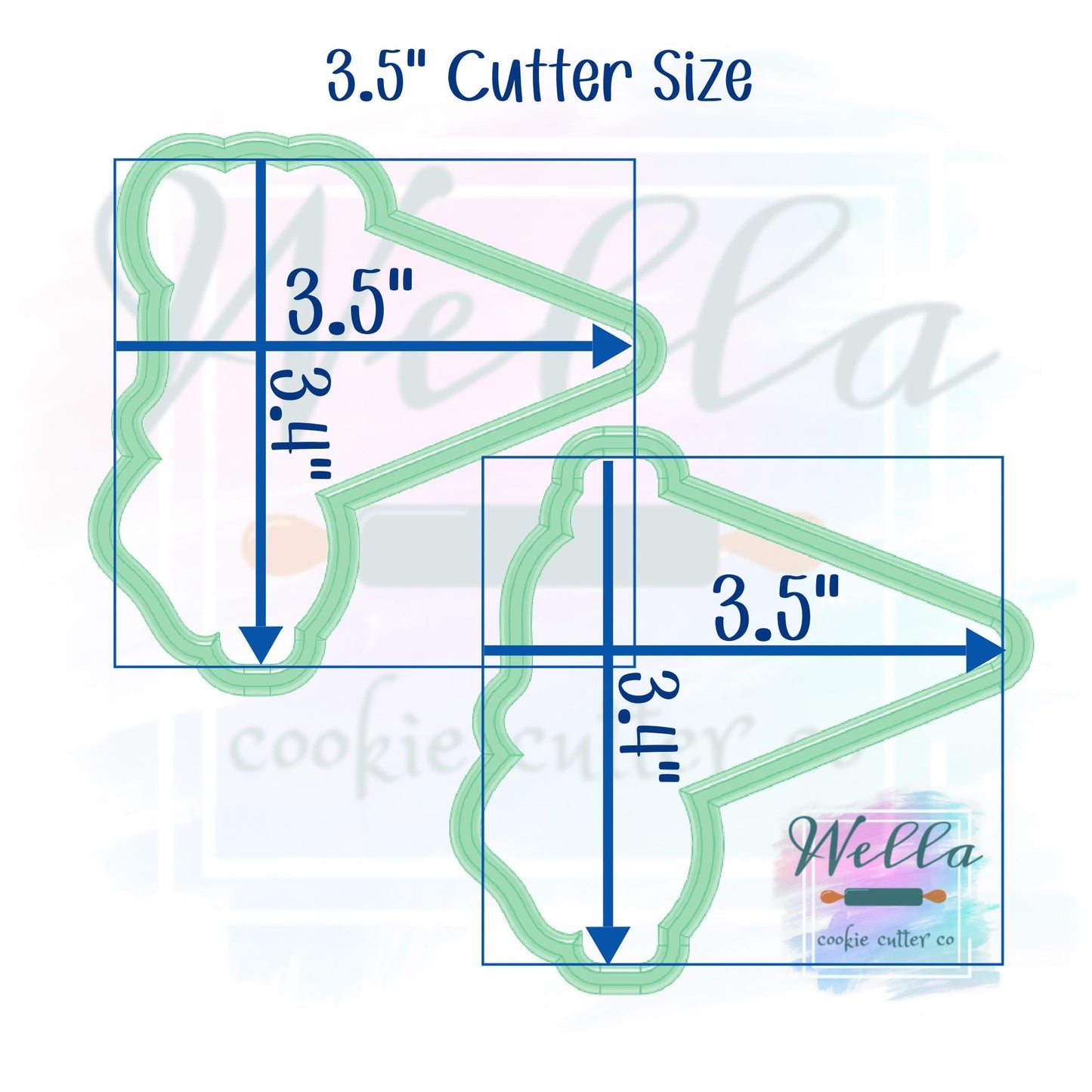 Party Pennant Flag with Tassels Cookie Cutter - 2 Shape Options with Optional Stencil Guide
