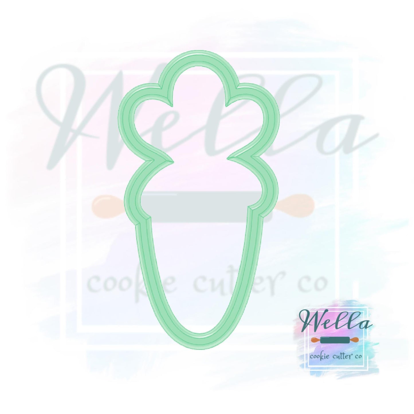 Carrot with String Bow Cookie Cutter