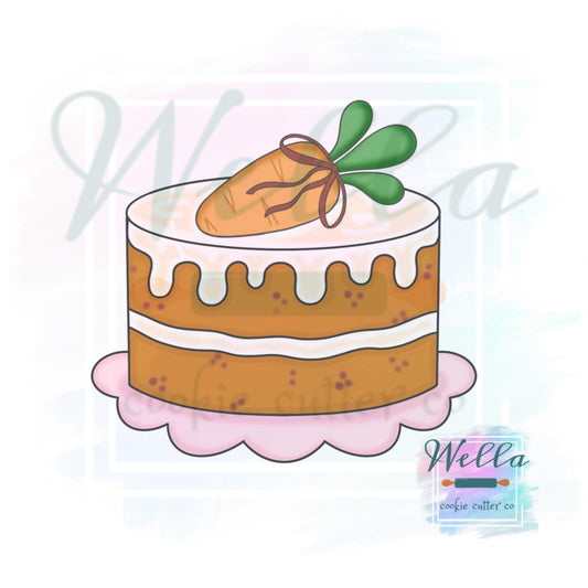 Carrot Cake on Plate Cookie Cutter