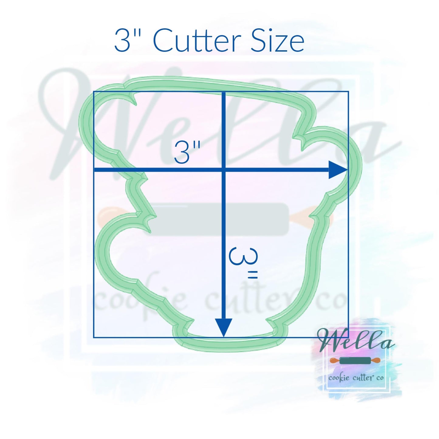 Stacked Tea Cups Cookie Cutter