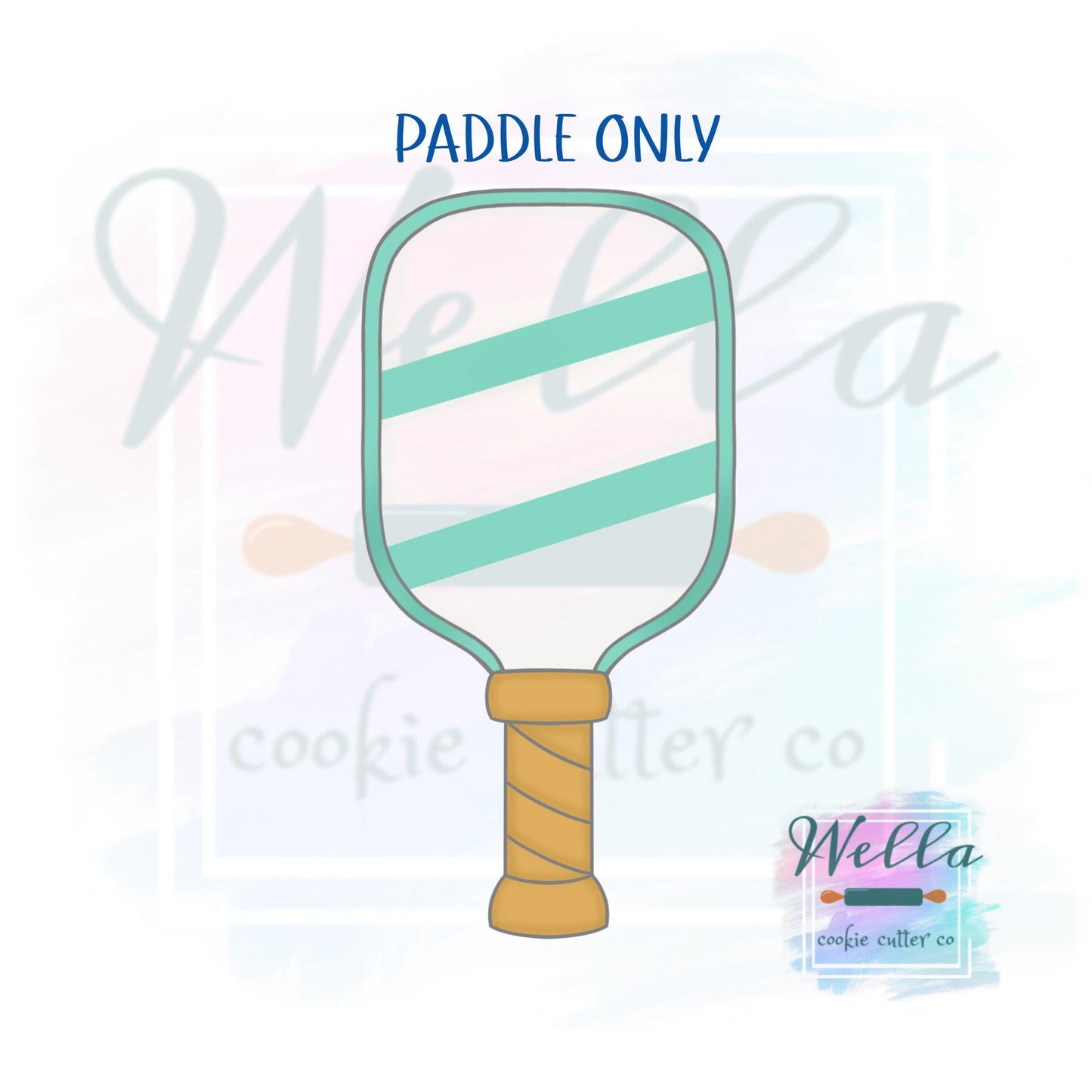 Pickleball Paddle Cookie Cutter with or without Ball