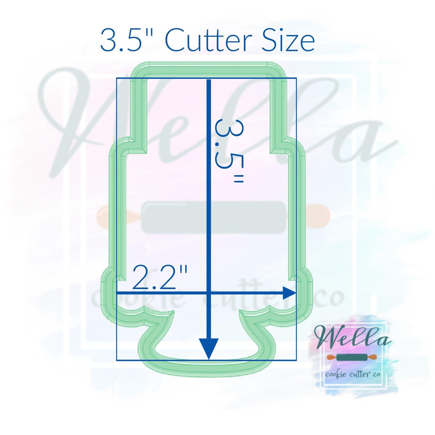 Cake on Stand #2 Cookie Cutter, 2 Tier Cake Cookie Cutter