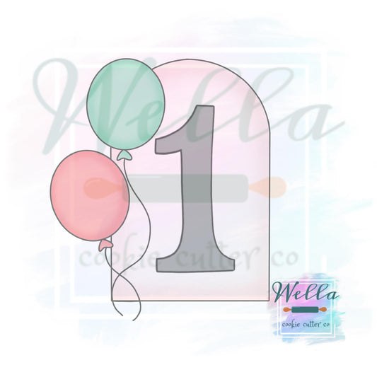 Balloon Arch Plaque Cookie Cutter